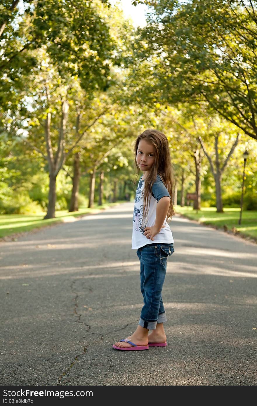 Portrait of little sweet girl. Portrait of little sweet girl