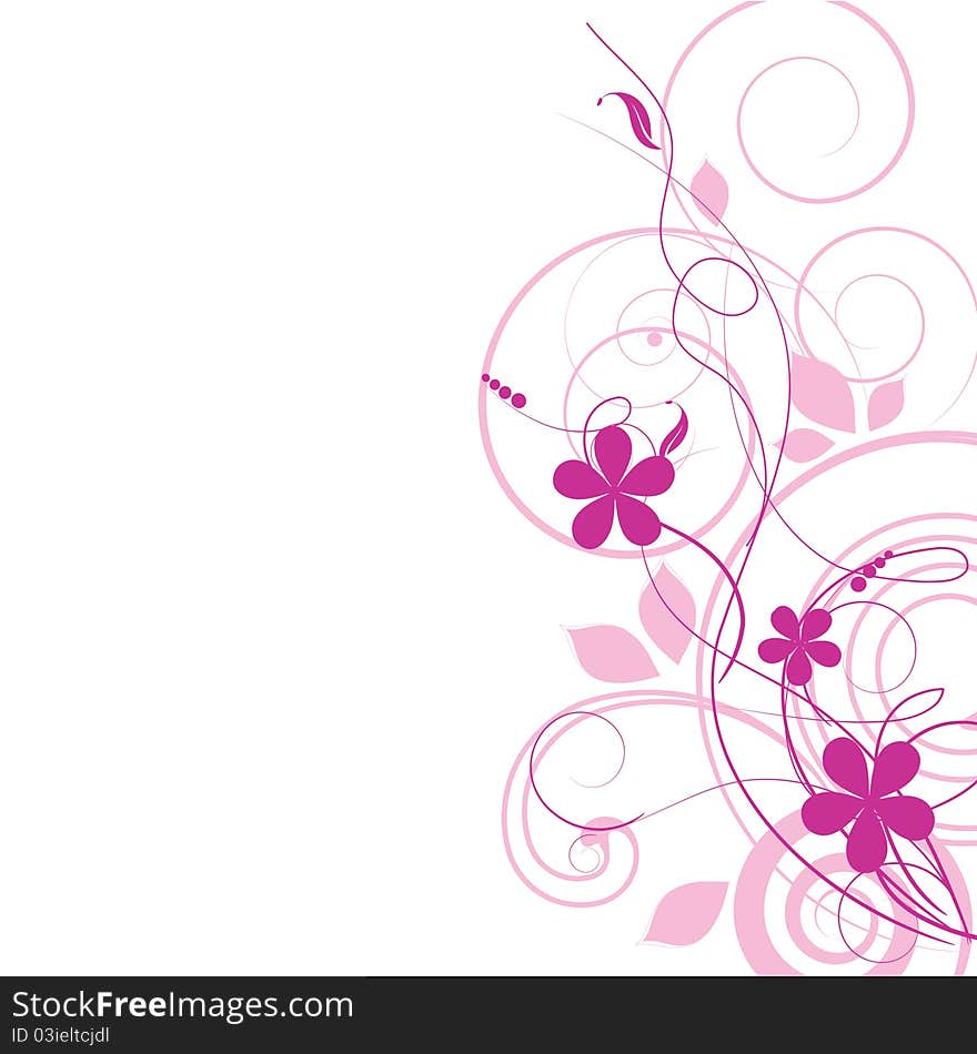 Abstract flowers background with place for your text