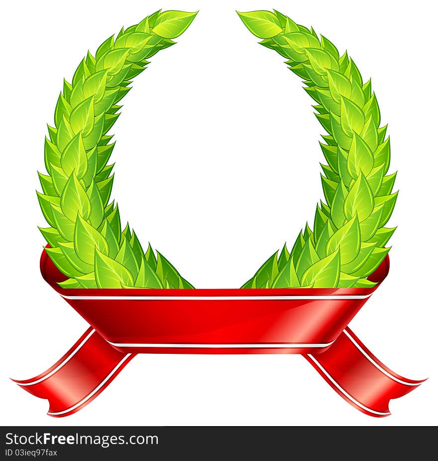 Green wreaths & ribbon