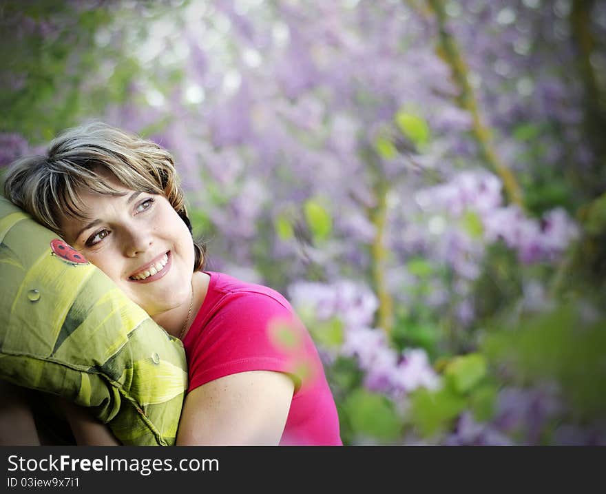 Beautifull woman relaxing in nature. Beautifull woman relaxing in nature