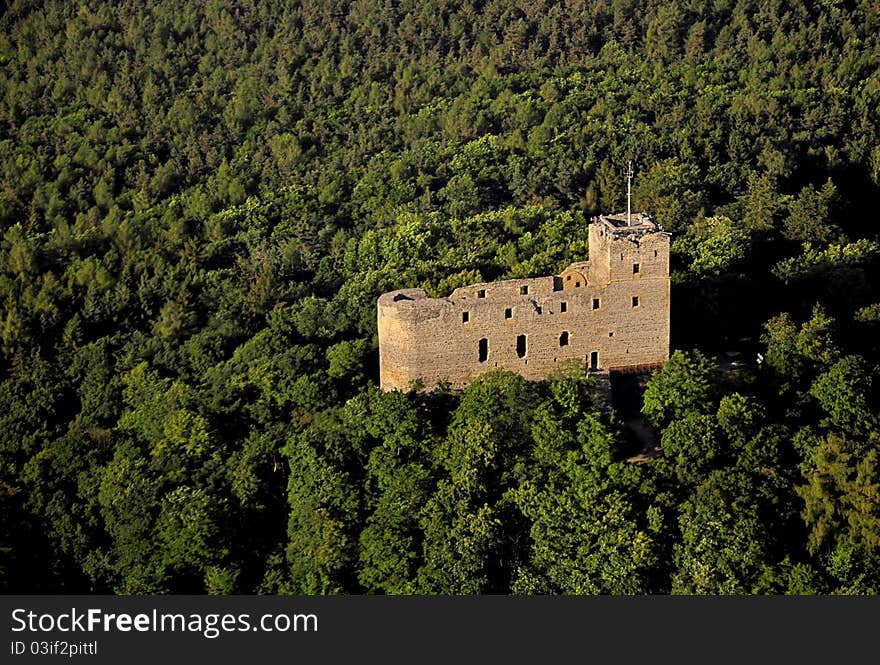 Radyne castle - air photo