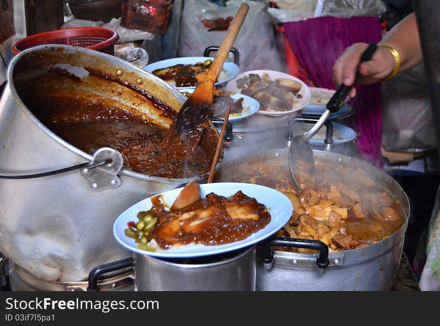 Preparation of Thai food