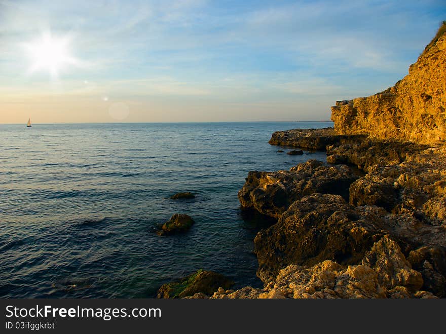 Rocks on the sea coast