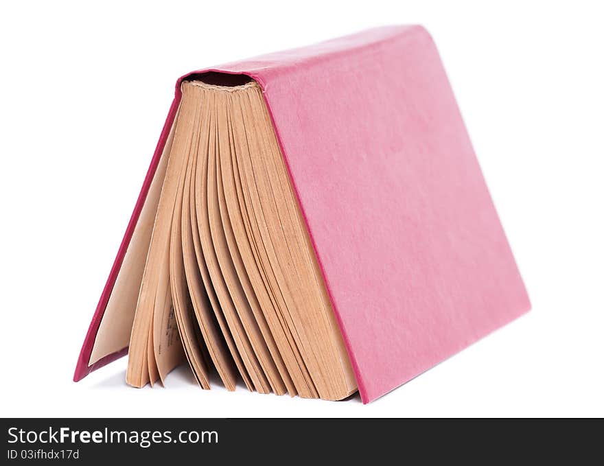 Old dirty book isolated on a white background. Old dirty book isolated on a white background