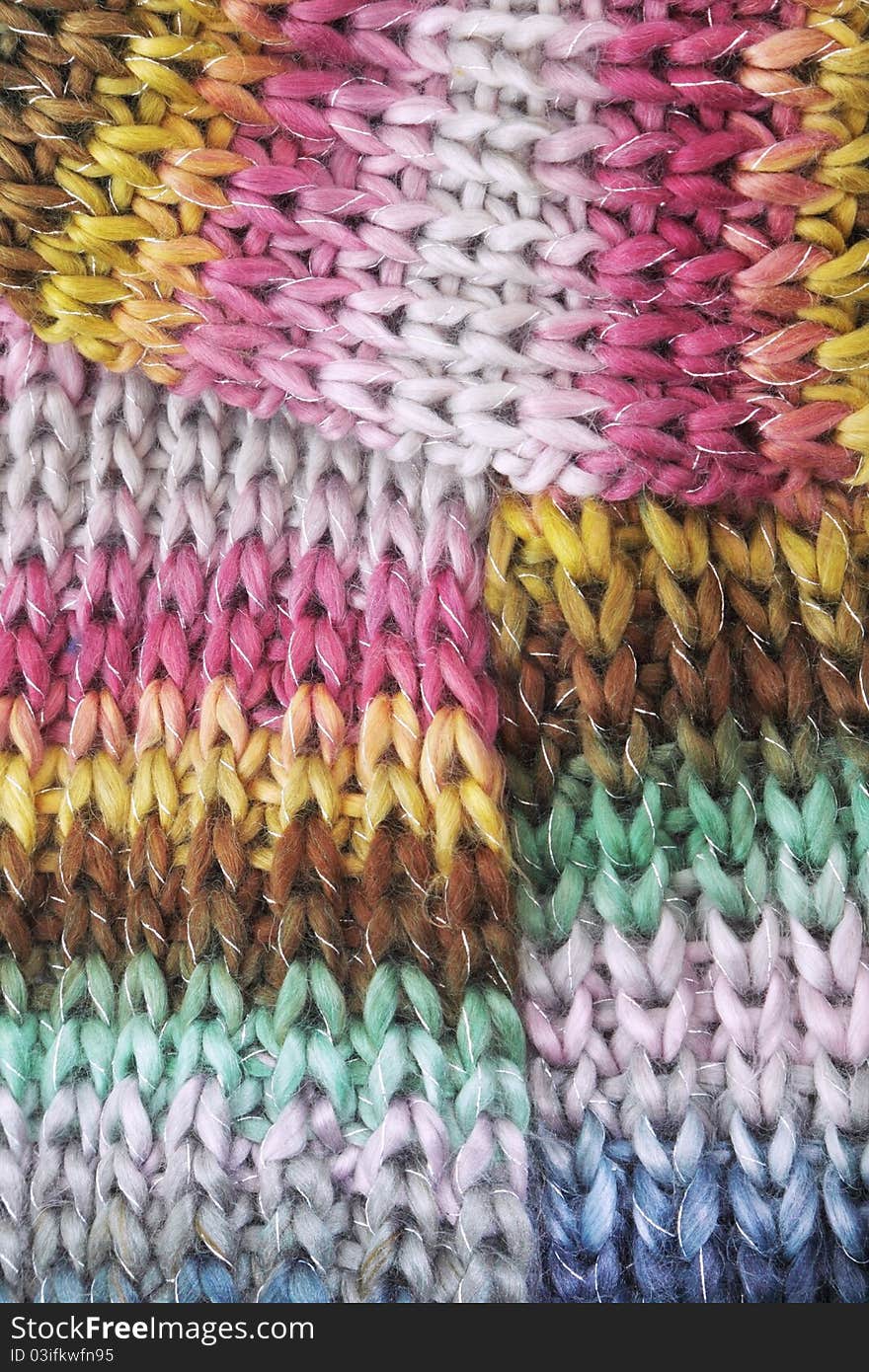 Close up of wool scarf