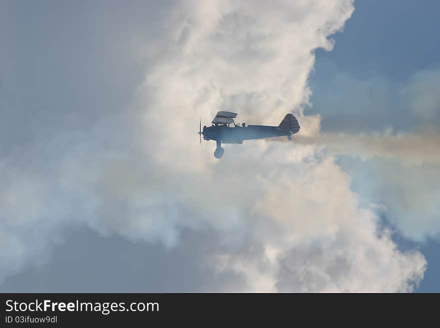 1943 stock Stearman PT-17 at the C.N.E. airshow. 1943 stock Stearman PT-17 at the C.N.E. airshow