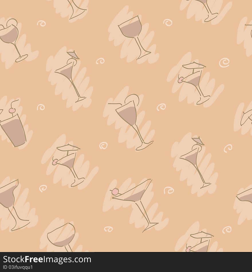 Pattern of wineglasses