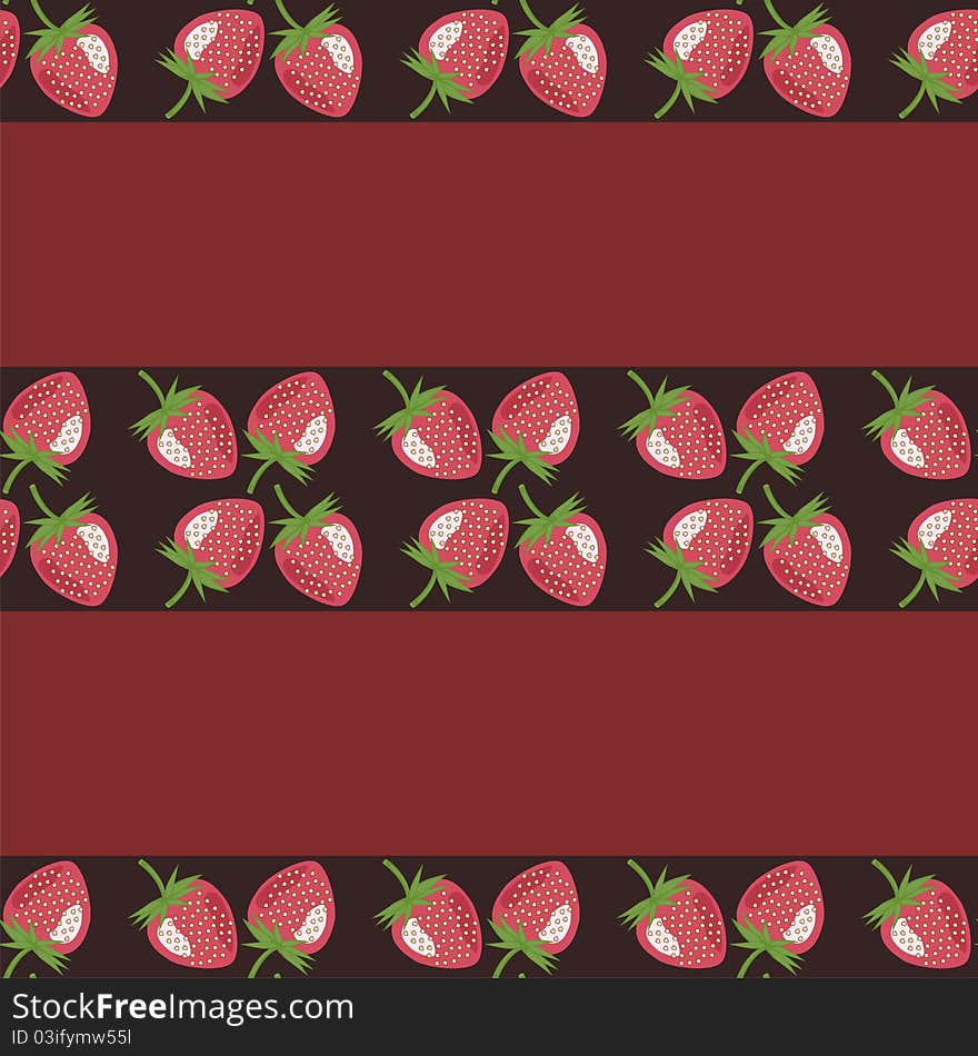 Decor Background With Strawberries