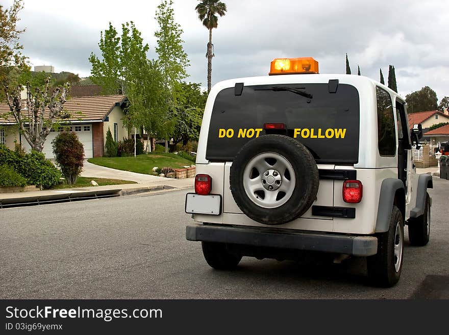 Jeep is being use for work purposes. Jeep is being use for work purposes.