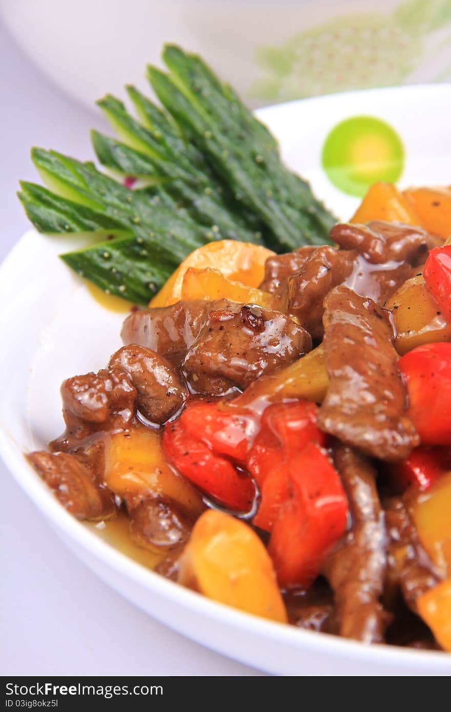 Black Pepper Beef is traditional Chinese food.