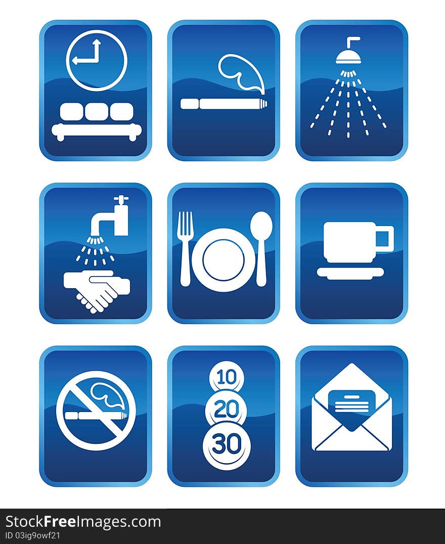 Set of icons and icons with symbols of services (05). Set of icons and icons with symbols of services (05)