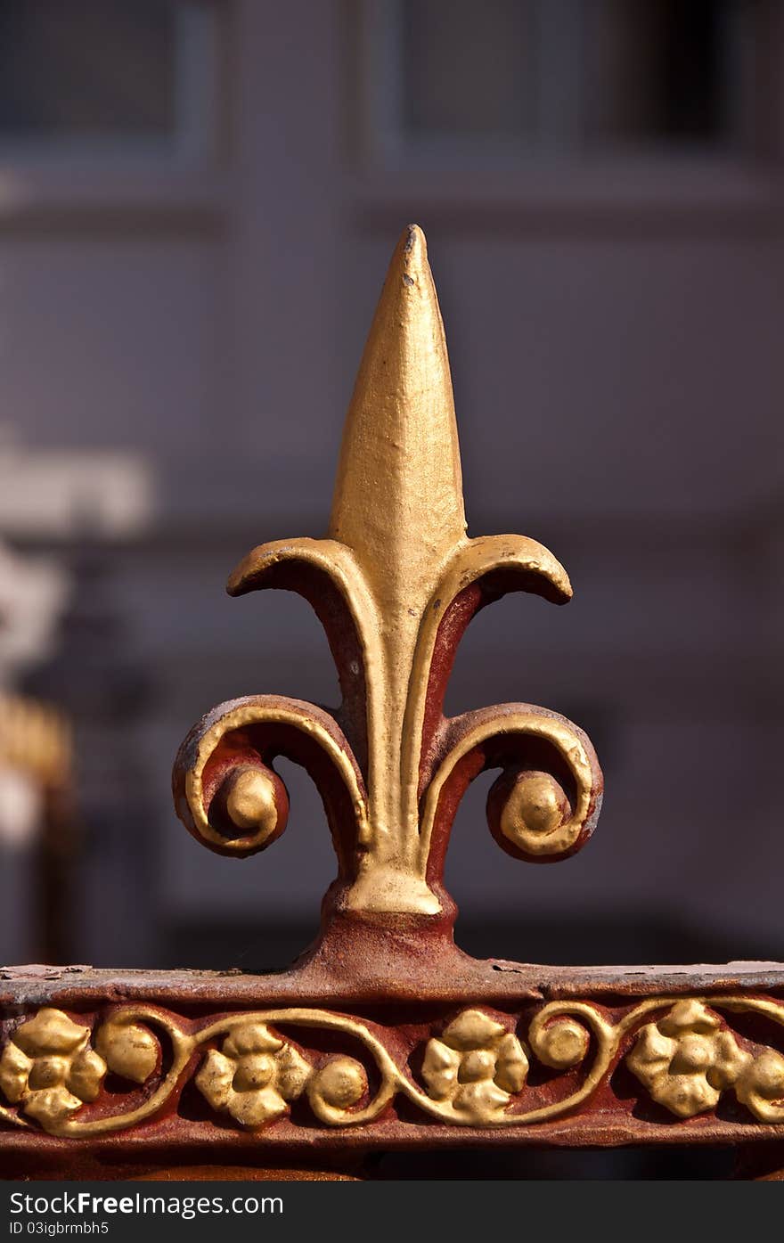 A part of thai style fence in temple. A part of thai style fence in temple