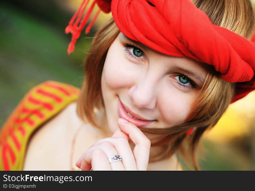 Portrait of beautiful young girl