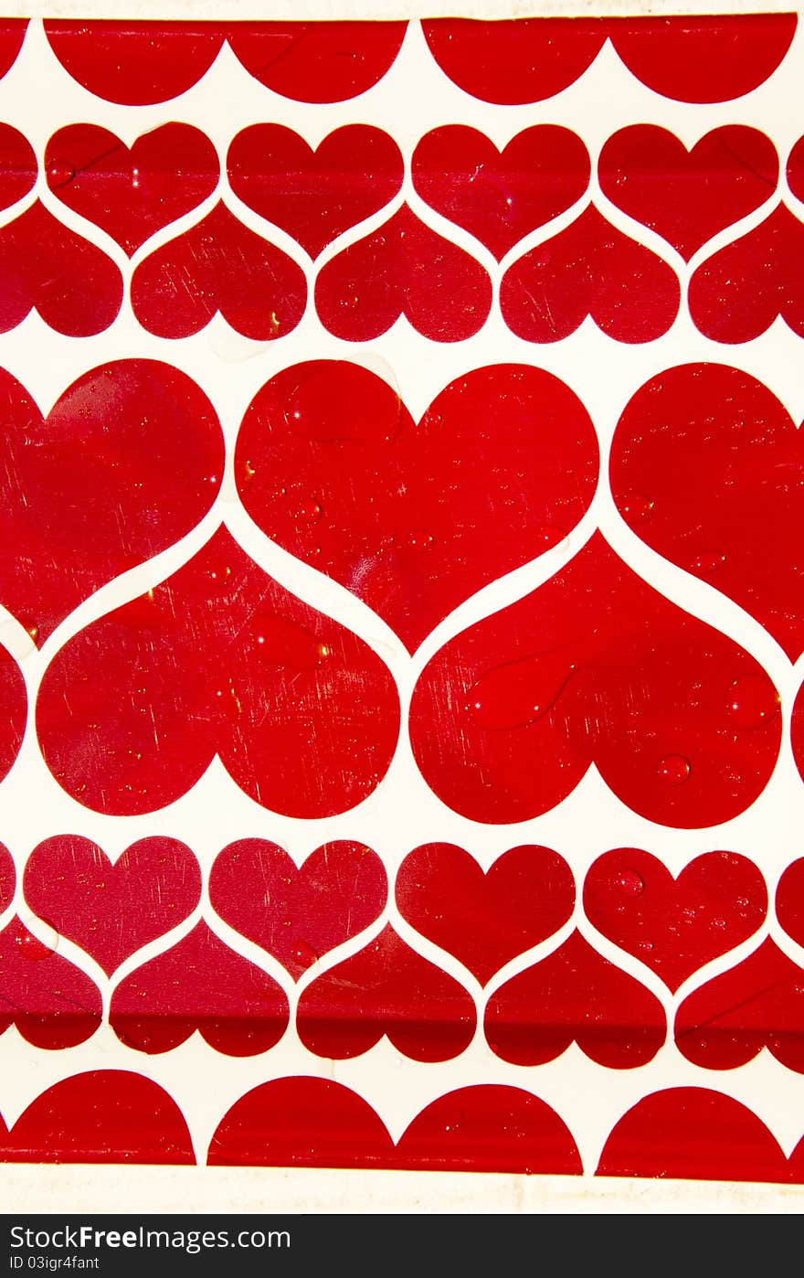 Vintage hearts background