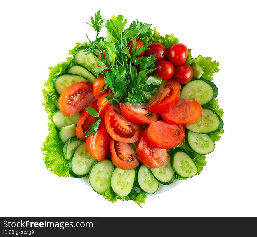 Vegetables on the plate