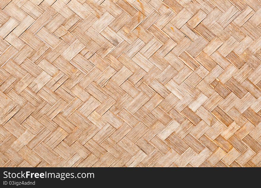 Texture surface of native thai style bamboo wall