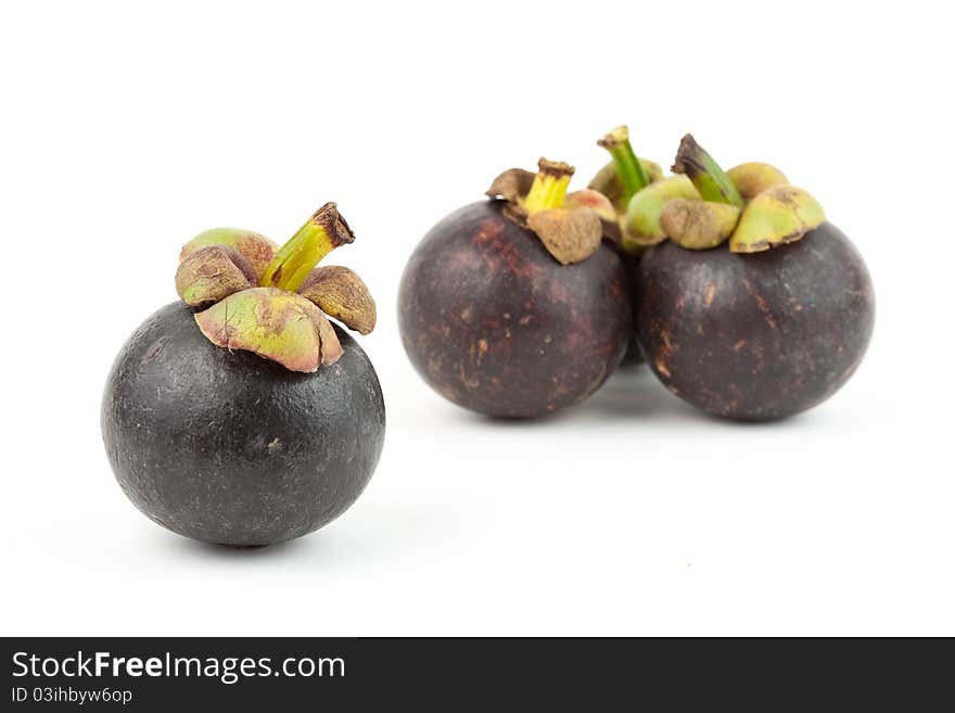 Mangosteen in  shallow depth of field