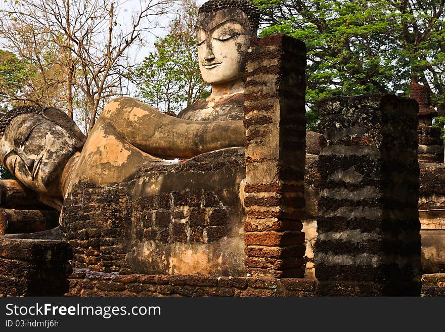 Ruin image of Buddha  in Thailand. Ruin image of Buddha  in Thailand