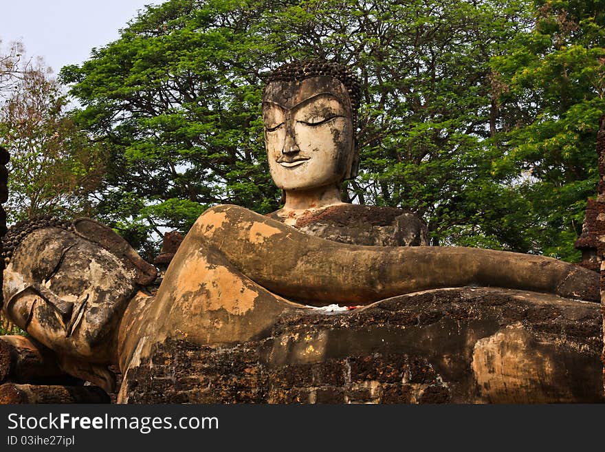 Ruin image of Buddha in Thailand. Ruin image of Buddha in Thailand