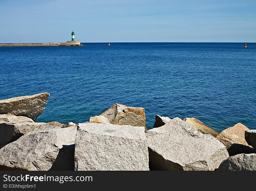 On shore of the Baltic Sea in Sassnitz (Germany).