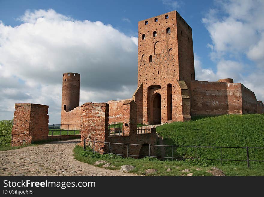 The ruins of the medieval castle of the dukes of Mazovia in Poland. The ruins of the medieval castle of the dukes of Mazovia in Poland