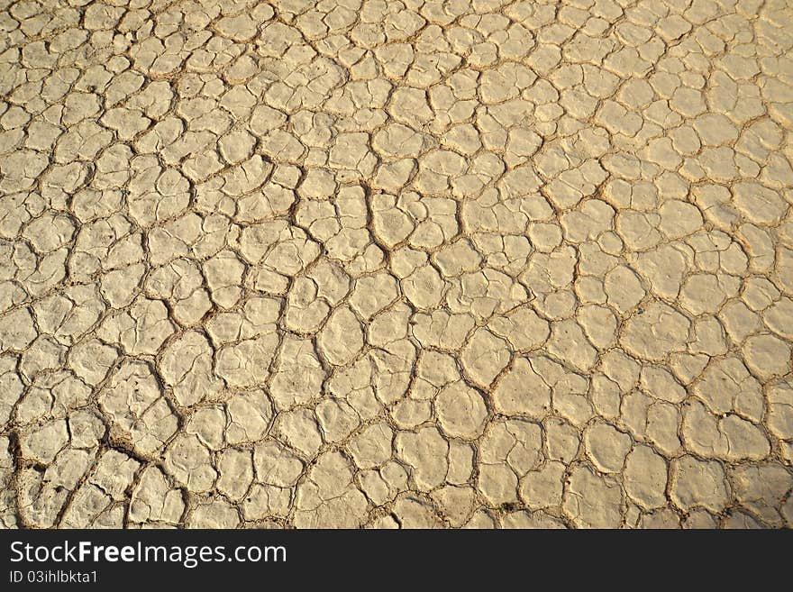 Surface of pan in  Dead Vlei, desert Namib, namibia.