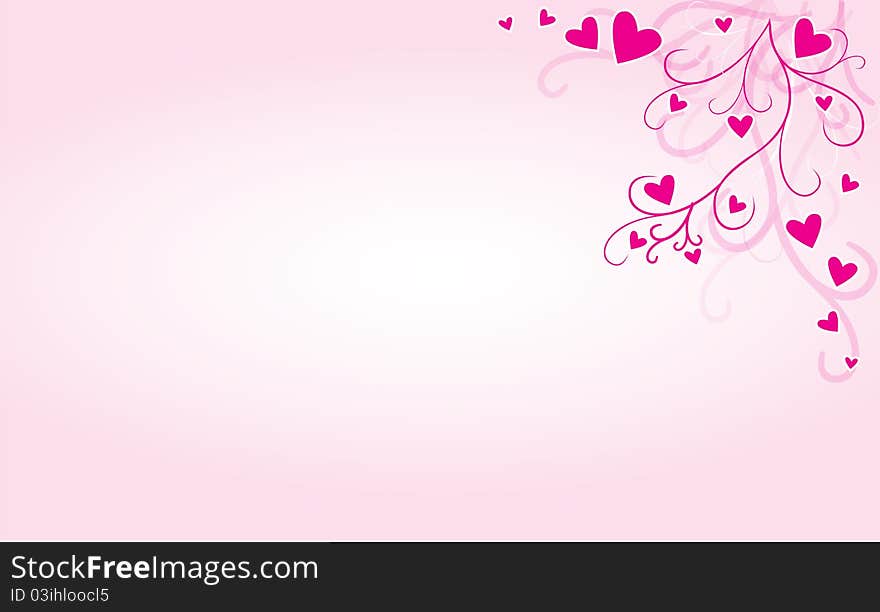 Valentine  background with ornaments and hearts. Valentine  background with ornaments and hearts.