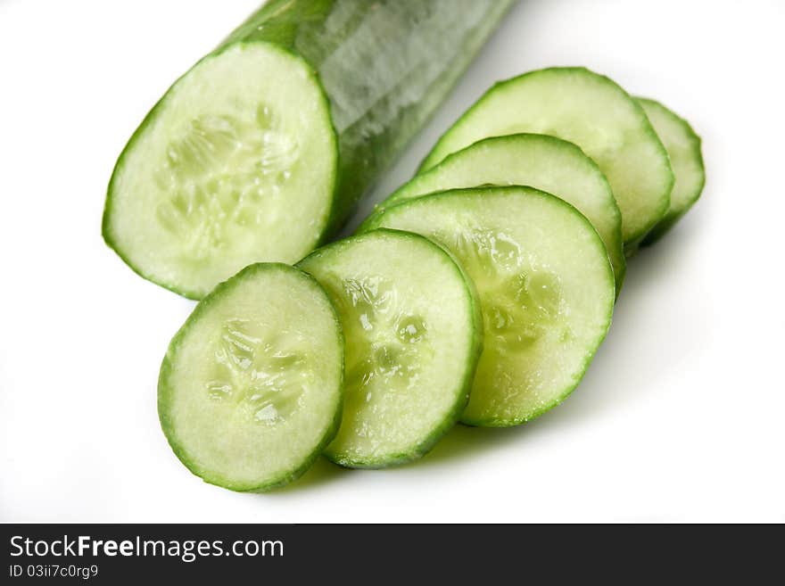 Cucumber isolated on a white background. Cucumber isolated on a white background.