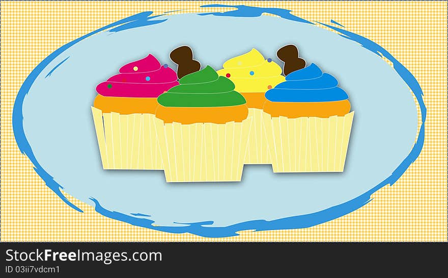 Muffins or sweet pastries color