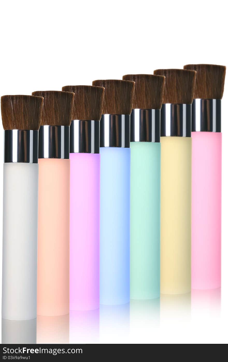 Multicolor Makeup Brushes