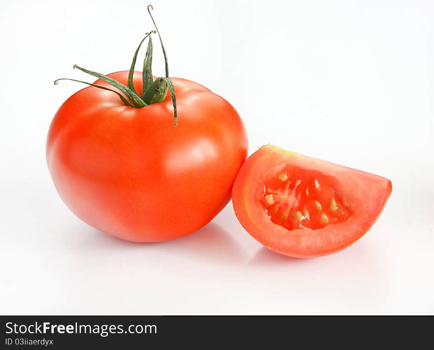 Tomato isolated on a white background. Tomato isolated on a white background