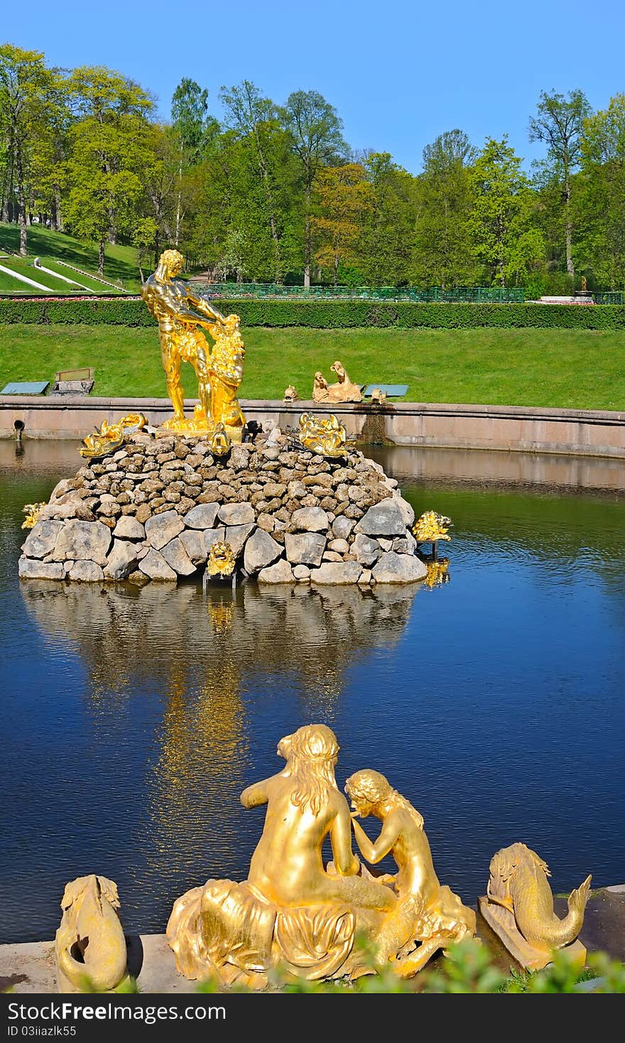 Fountains Samson in park Peterhoff, Saint Petersburg, Russia. Fountains Samson in park Peterhoff, Saint Petersburg, Russia