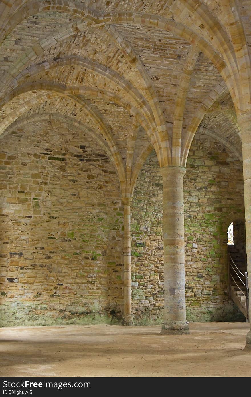 Stonework detail in the old ruined Abbey. Stonework detail in the old ruined Abbey