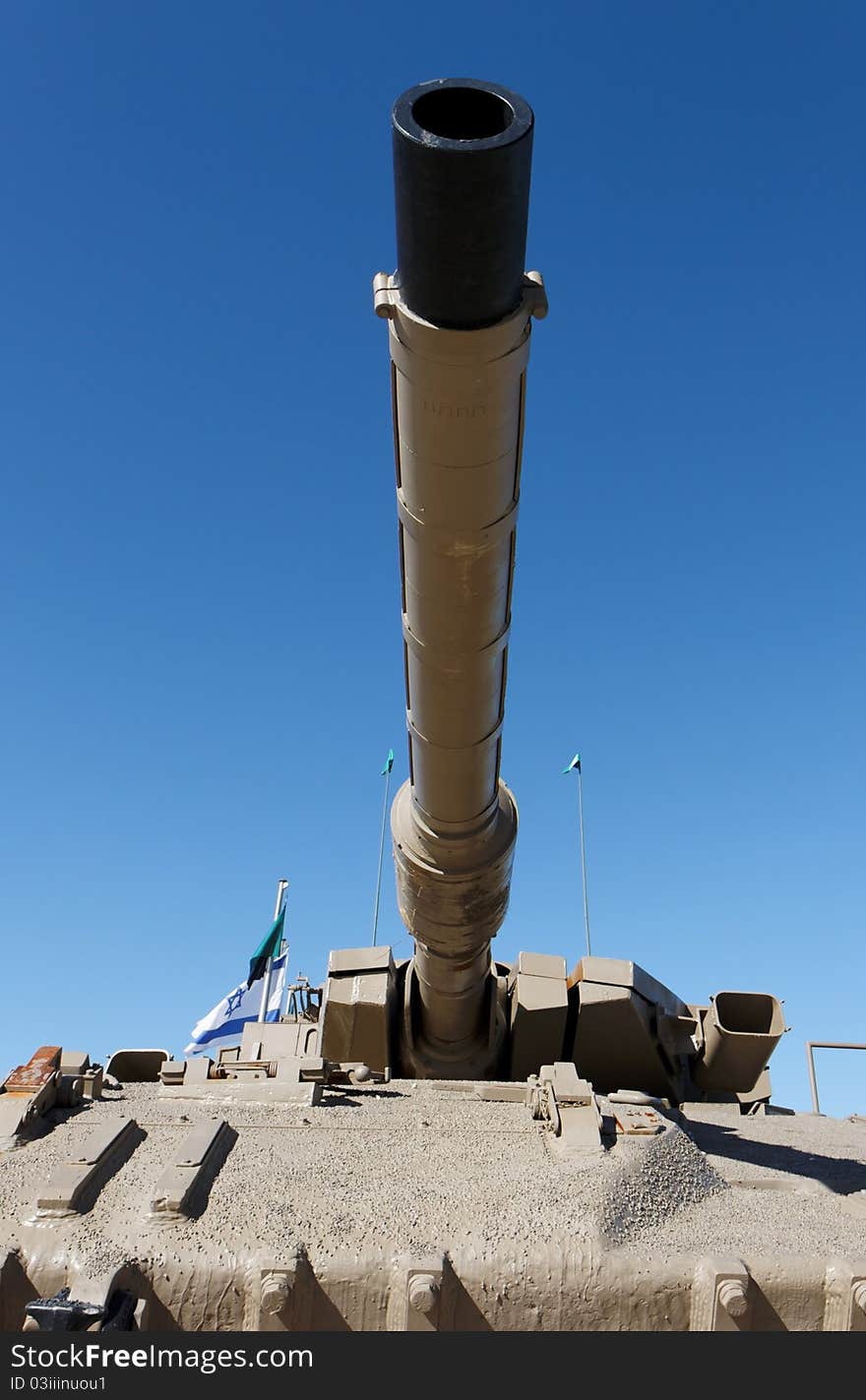 Gun barrel of Israeli Merkava Mark IV tank in Latrun Armored Corps museum. Gun barrel of Israeli Merkava Mark IV tank in Latrun Armored Corps museum