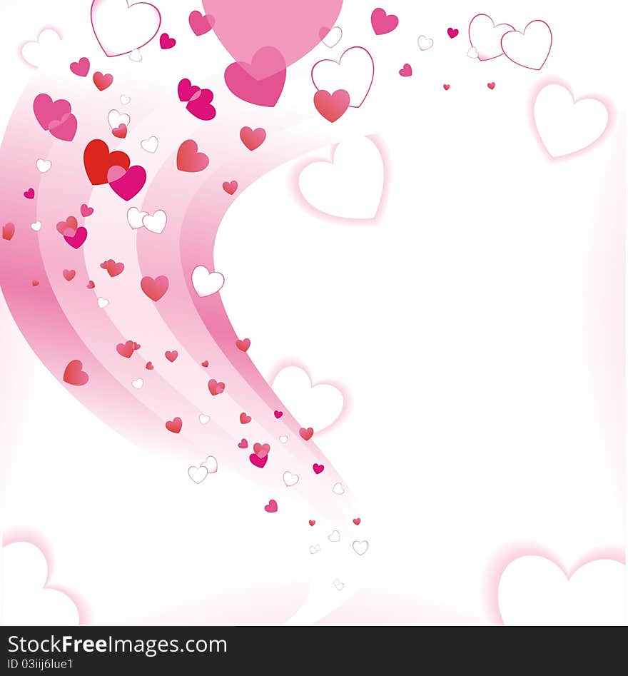 Abstract pink hearts