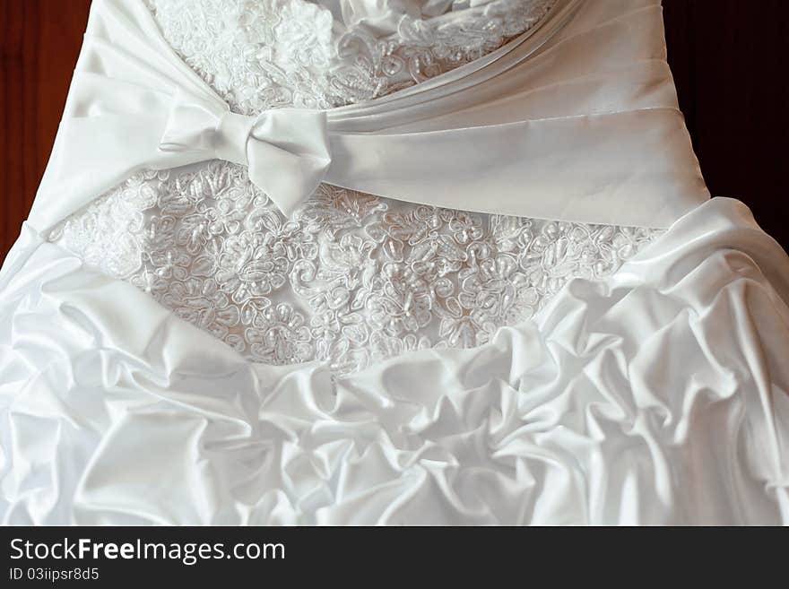 Image of front of bride in wedding dress