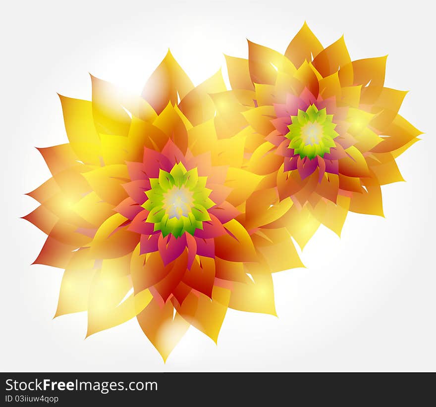 Floral abstract background with flowers