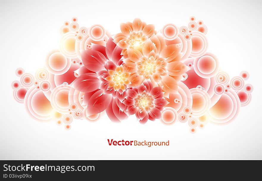 Floral abstract background with flowers