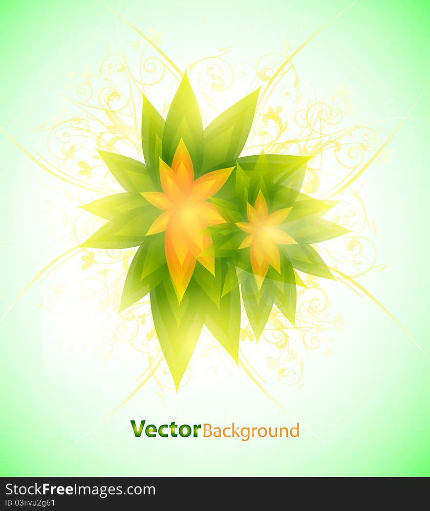 Floral abstract background with flowers