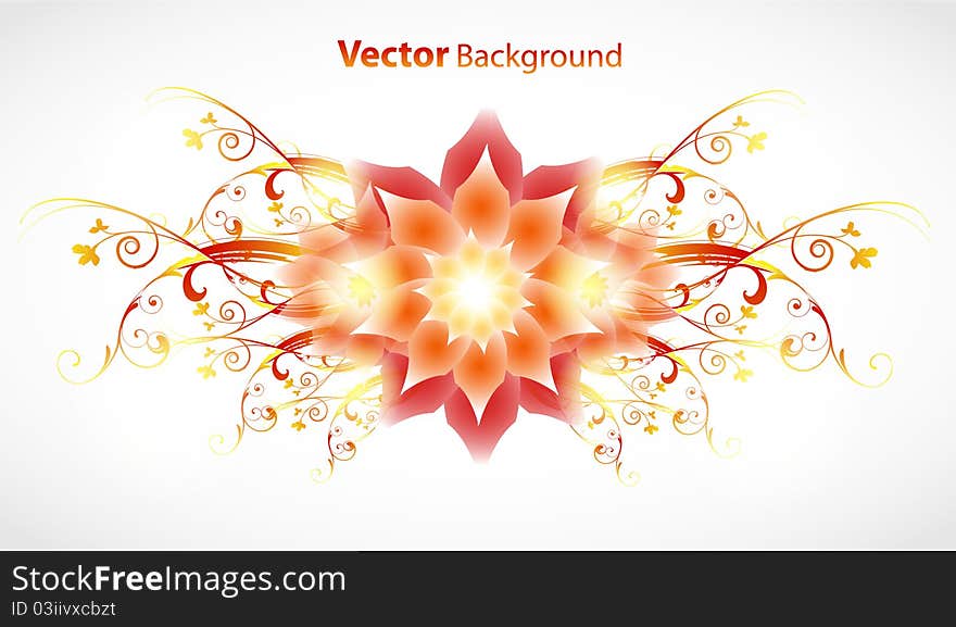 Floral abstract background with flowers