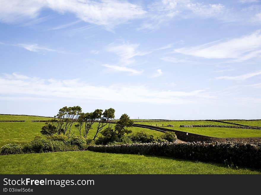 Landscape from the island of Azores in Portugal