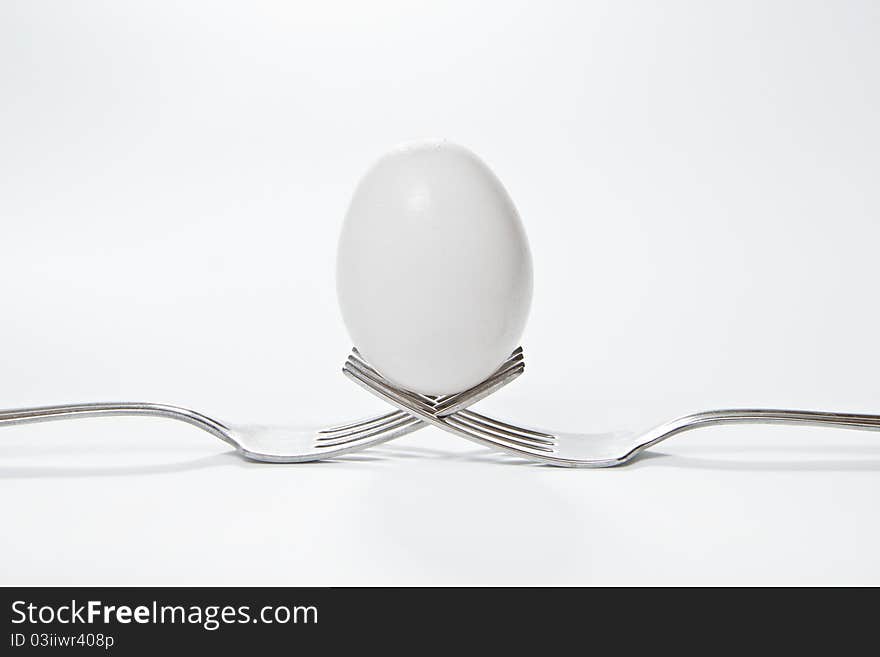 Egg On A Pair Of Forks