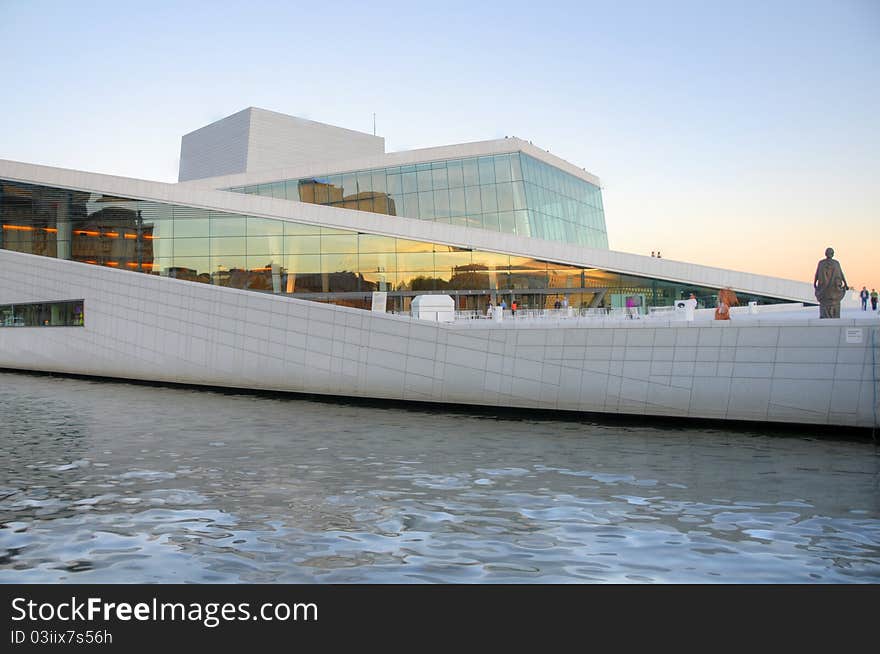 The world famous architectural highlight - the Oslo Opera. The world famous architectural highlight - the Oslo Opera