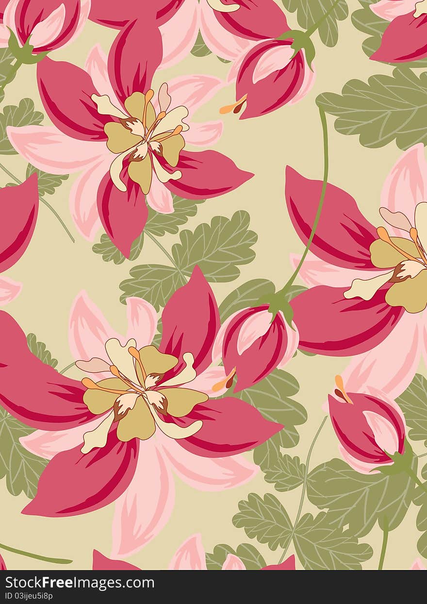 Beautiful a seamless pattern floral