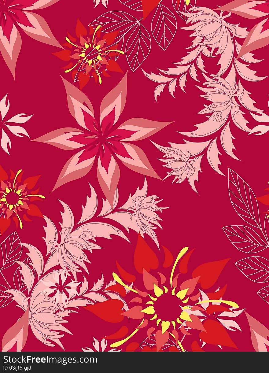 Beautiful a seamless pattern floral