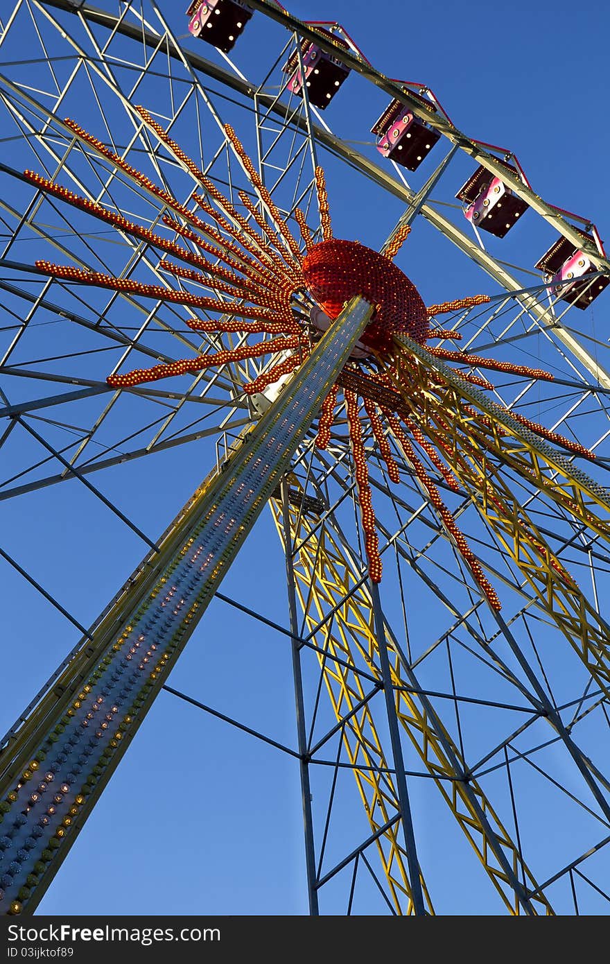 Ferris Wheel On A Sunny Day