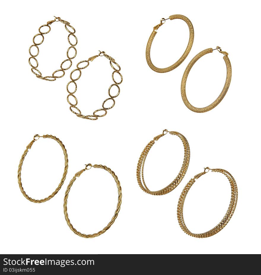 Set Of Golden Earrings