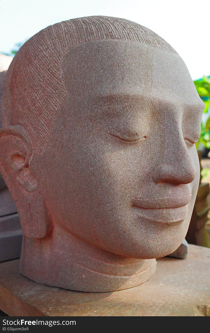 Image of carving statue face. Image of carving statue face