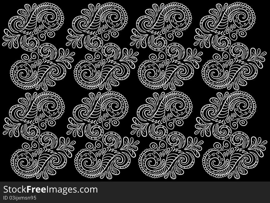 Abstract pattern. Seamless floral background. Vector.