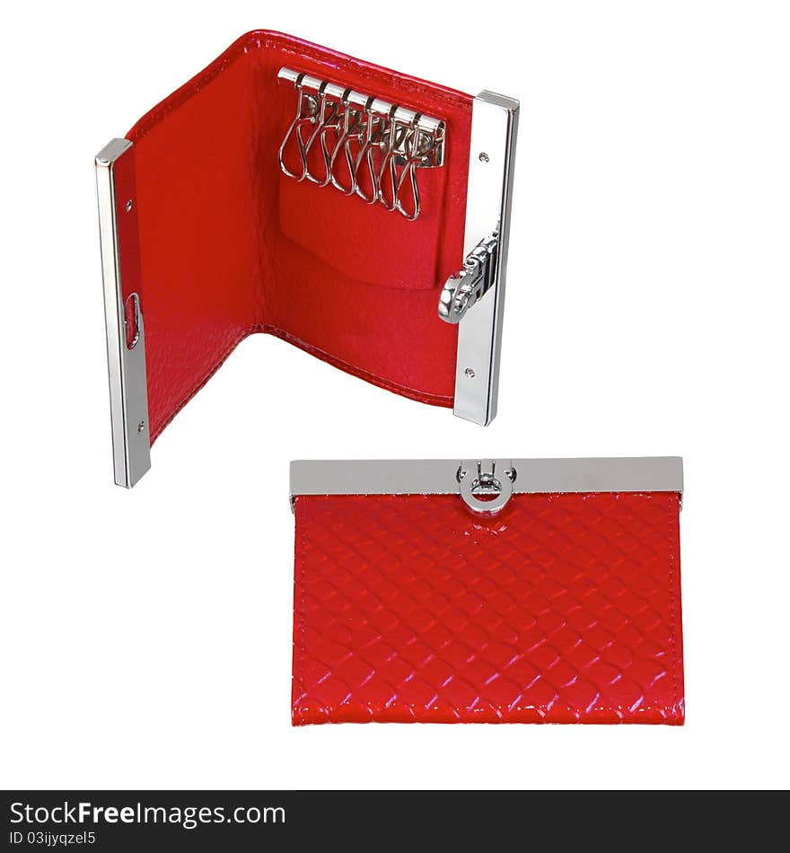 Red Leather Key Case